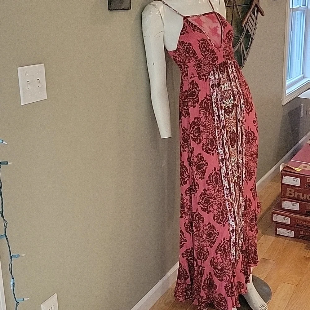 Free People That Moment Slip Dress In Cherry Combo